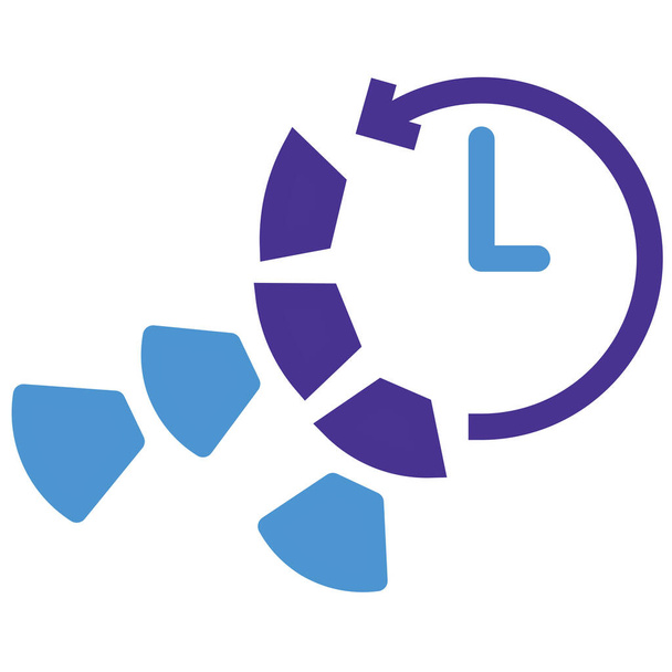 date devops management icon in flat style - Vector, Image