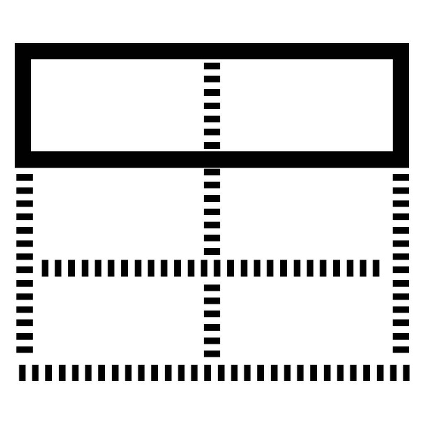 Datatable fuge cells multiple columns icon in outline style - Vektor, Bild