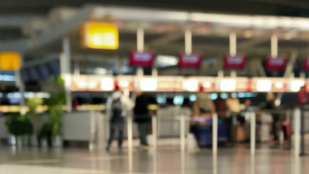 Airport Travelers Time Lapse Pan Tilt Shift - Footage, Video