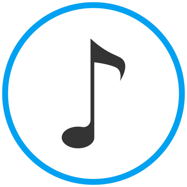 entertainment liefde muziek multimedia icoon in solide stijl - Vector, afbeelding