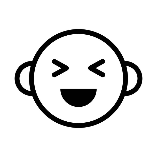 Özet biçiminde emoji simgesi mutlu simgesi - Vektör, Görsel