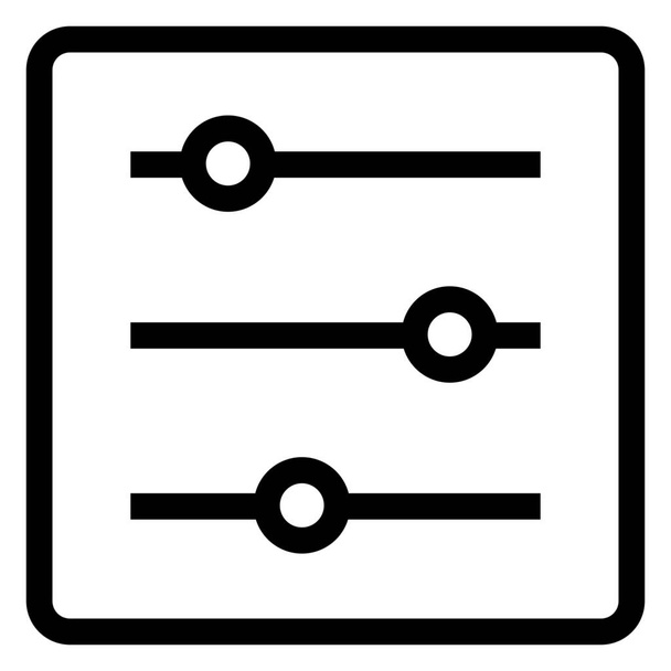 audio control audio player equalizer icon in outline style - Vektor, obrázek