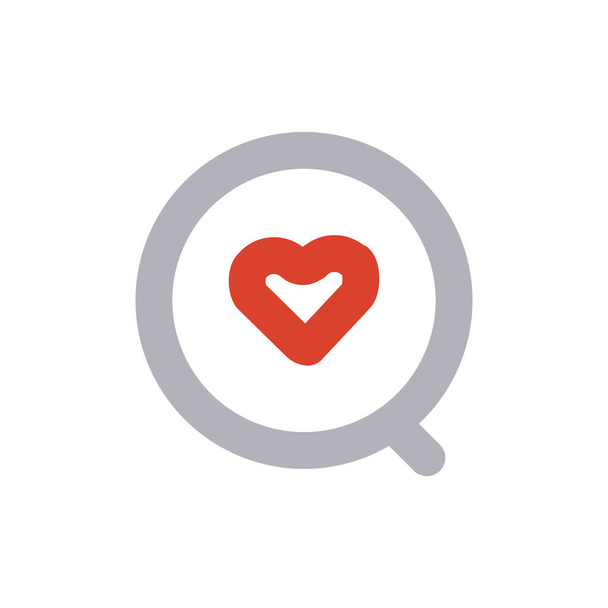 browse favorite heart icon in outline style - Vector, Image
