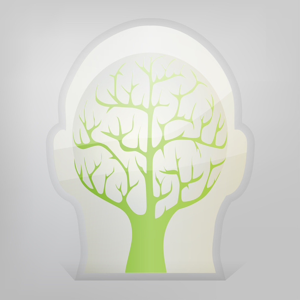 Brain tree illustration, tree of knowledge, medical, environment - Vecteur, image