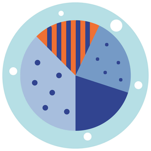 analytics chart graph icon in flat style - Vector, Image