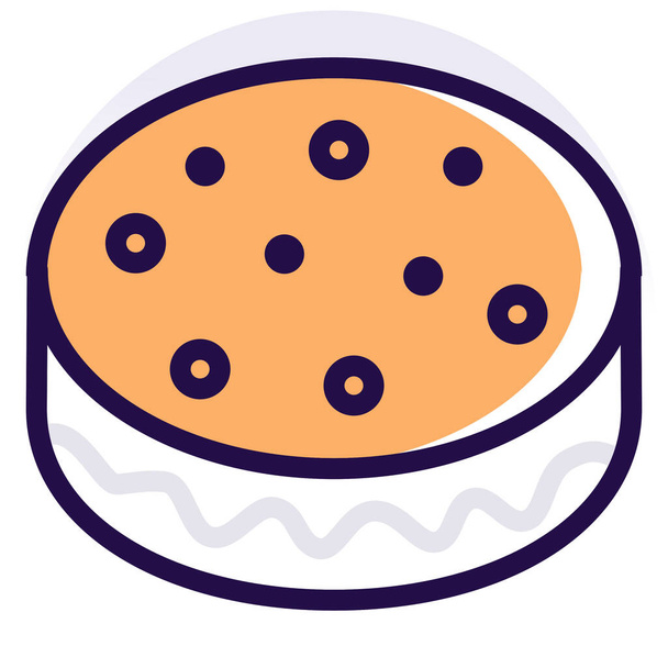 keksz süti ikon töltött körvonalas stílusban - Vektor, kép