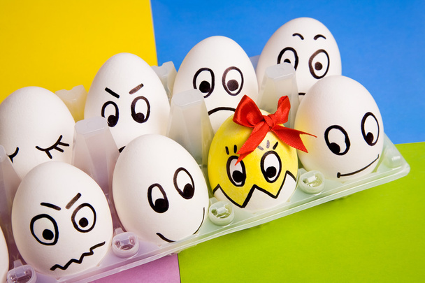 Funny Easter eggs - Photo, image