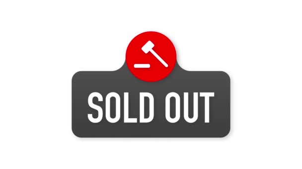 Sold out sign. Motion graphics. - Footage, Video