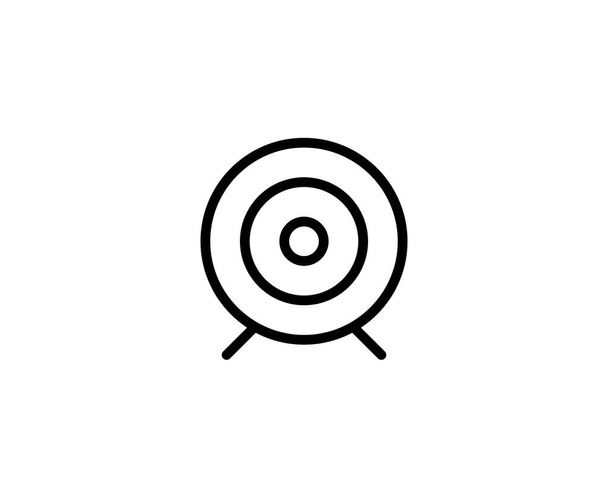 Marketing target Icon in flat style. Aim symbol isolated on white background. Abstract marketing icon in black Marketing target concept Vector illustration for graphic design, Web site, UI, mobile upp. - Vector, Image