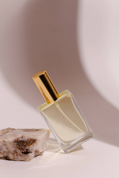 perfume bottle on the neutral modern background - Photo, Image