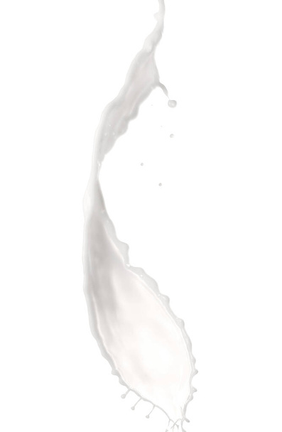 Splash of milk on white background - Foto, Imagen