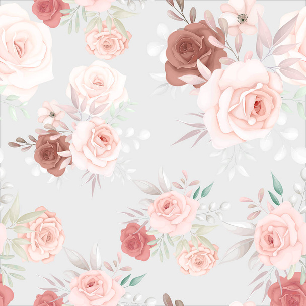 Beautiful soft floral seamless pattern - Vector, Image