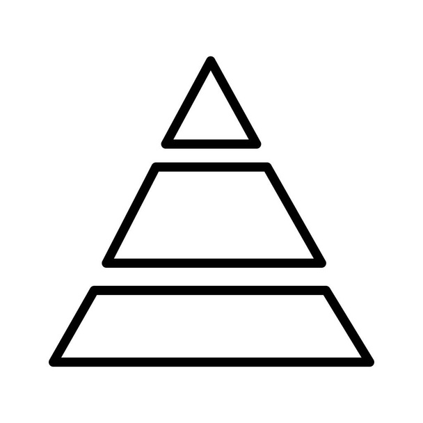 Pyramide graphique icône vectorielle qui peut facilement modifier ou modifier - Vecteur, image