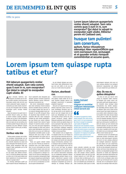 Modelo de design de jornal com manchete azul - Vetor, Imagem