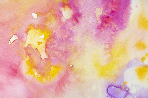 Vibrant Painted Splatters and Abstract Watercolour Textured Background - Photo, image