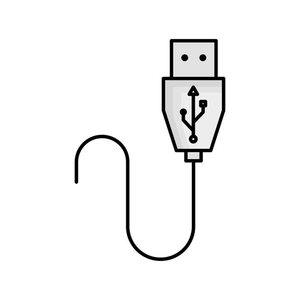 Data cable Vector icon which can easily modify or edit - Vector, Image