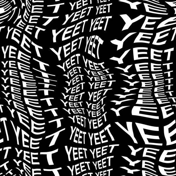 YEET word warped, distorted, repeated, and arranged into seamless pattern background - Photo, Image