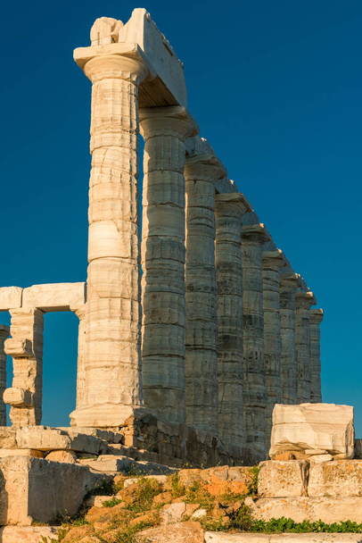Chrám Poseidonu na mysu Sounion Attica Řecko - Fotografie, Obrázek