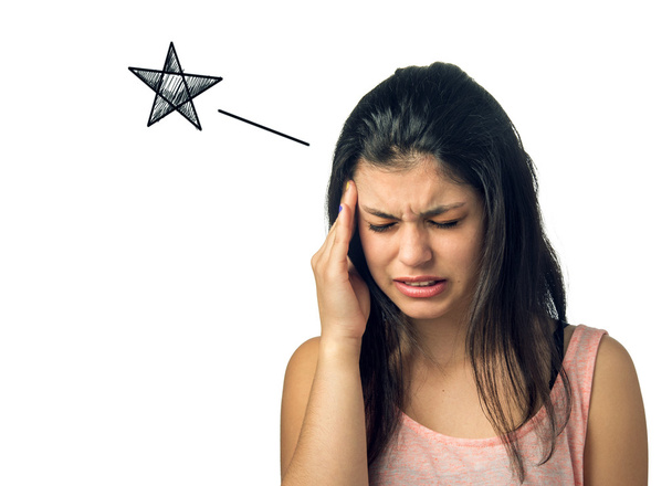 Kopfschmerzen bei Mädchen - Foto, Bild