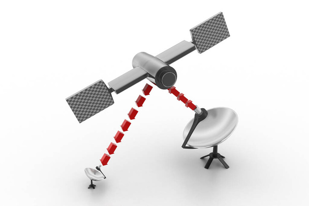 Rendering 3d di antenne paraboliche - Foto, immagini