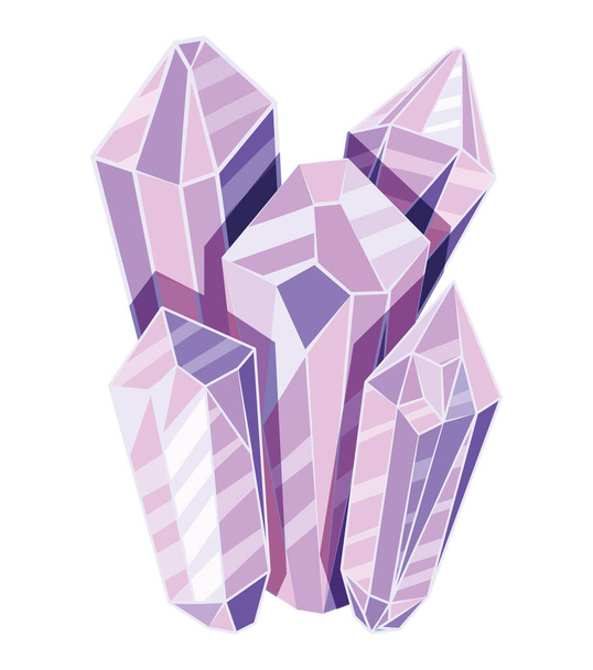 collection of amethyst - Vector, Image
