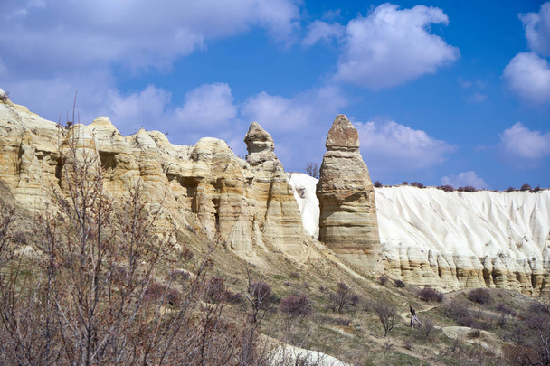 Mountains of the Valley of Love. Turkey, Cappadocia. - Foto, Imagem