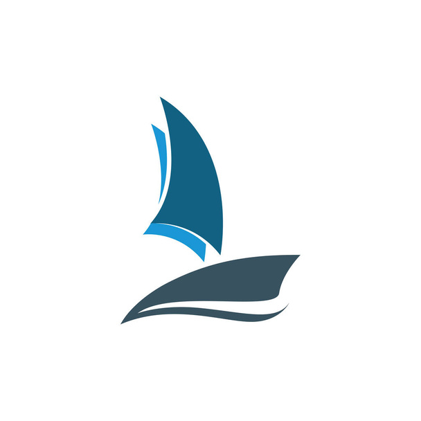Dhow logosunun silueti Asya Afrika 'dan geleneksel yelkenli tasarımı - Vektör, Görsel
