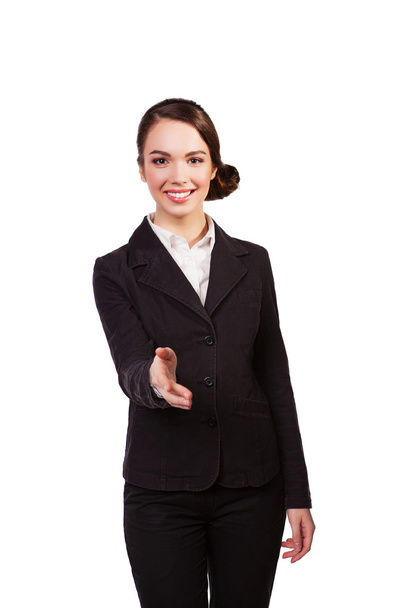 Smiling beautiful businesswoman offering handshake - Foto, Imagen