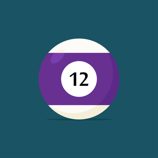 Бильярдный шар номер 12 - Вектор,изображение