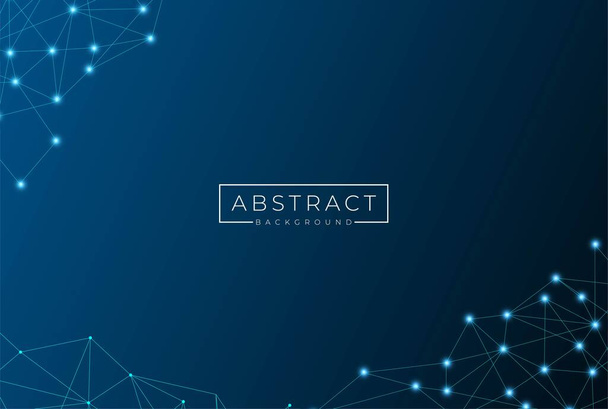 Abstracte futuristische donkerblauwe polygonale moleculen voor digitale technologie achtergrond. Vector Illustratie - Vector, afbeelding