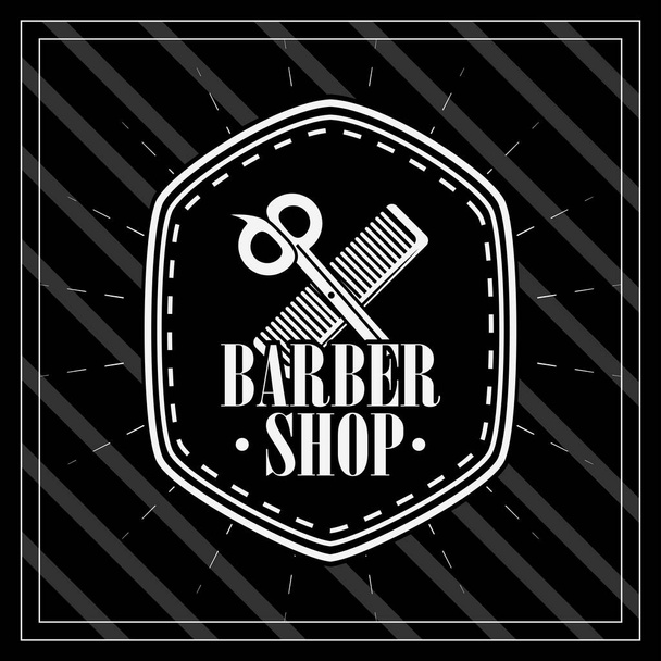 barbier winkel belettering - Vector, afbeelding