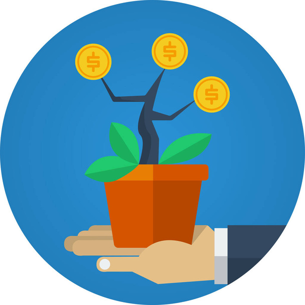 benefit benefits business icon in flat style - Vector, Image