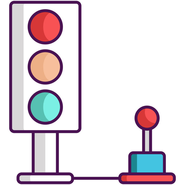 ícone de tráfego de tecnologia de controle - Vetor, Imagem