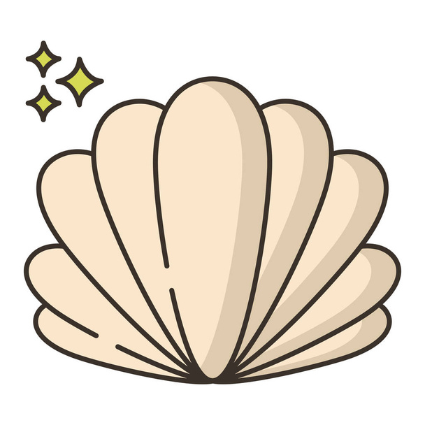 ocean sea seashell icon - Vector, Image