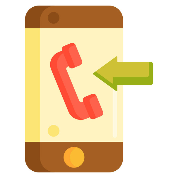 call calling incoming icon in flat style - Vector, Image