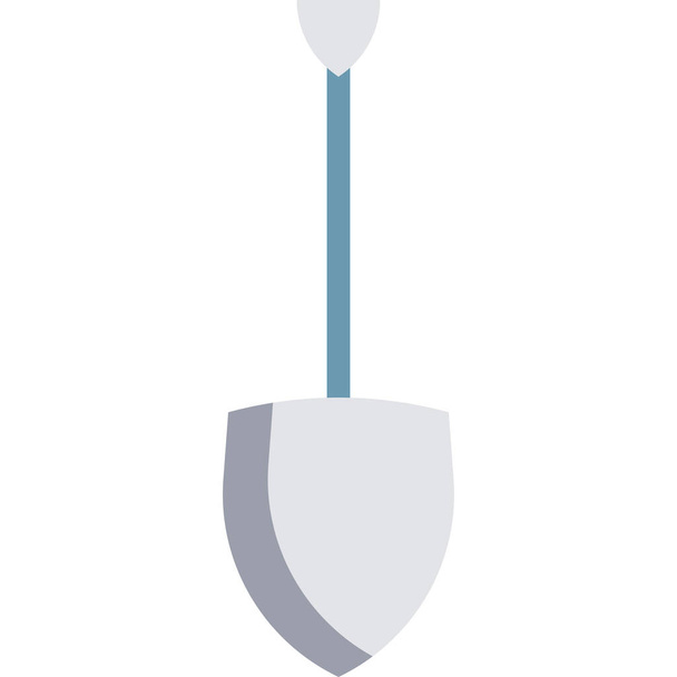 cavar cavador ícone escavador de mão em estilo plano - Vetor, Imagem