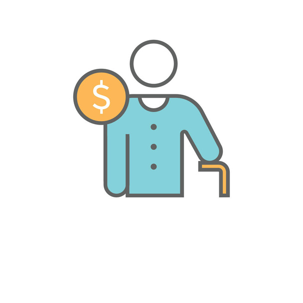 icône du fonds de financement bancaire dans un style à contour rempli - Vecteur, image