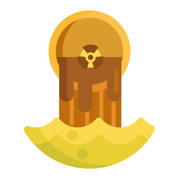 pollution radioactive matter radioactive waste icon in nature-outdoor-adventure category - Vector, Image