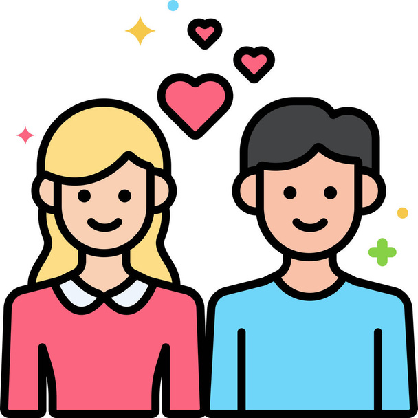 love man relationships icon - Vector, Image