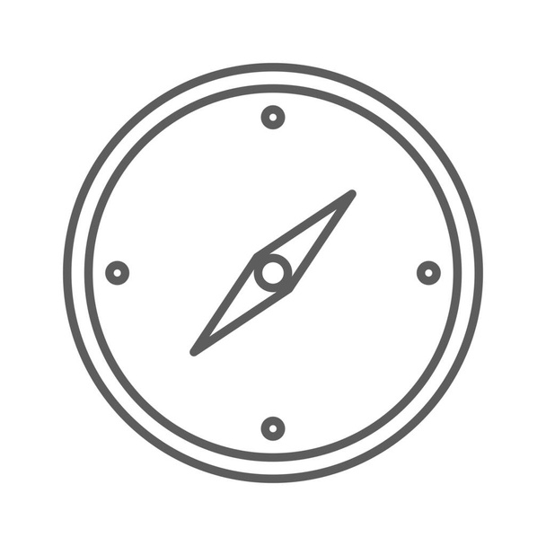 orientate map direction icon in outline style - Vector, Image