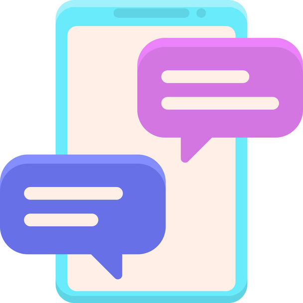ícone de mensagem de comunicação de chat - Vetor, Imagem