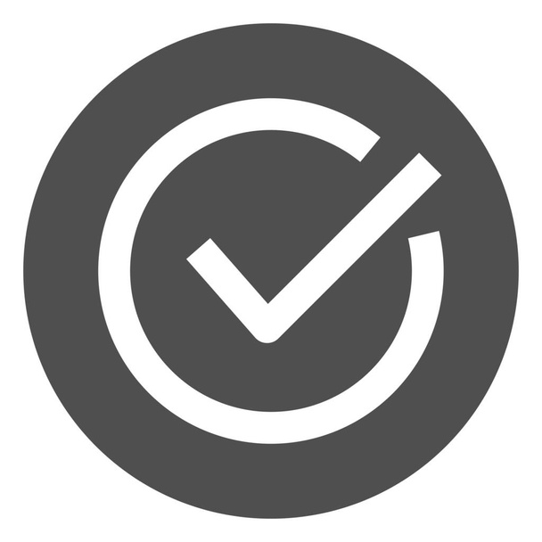 active completed success icon in solid style - Vector, Image