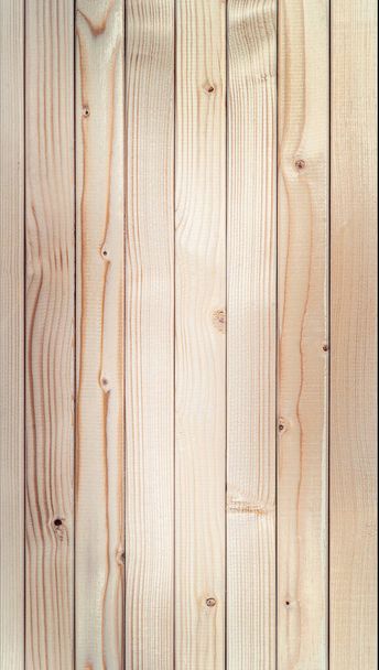 Light wood vertical background from long narrow slats - Fotoğraf, Görsel