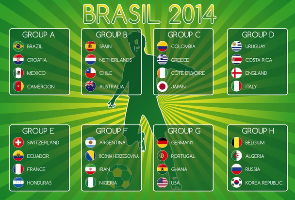 Бразилія 2014 групового етапу - Вектор, зображення