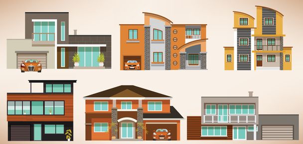 近代都市住宅 - ベクター画像
