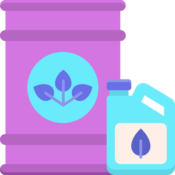 biofuel ecology nature icon in flat style - Vector, Image