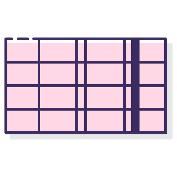 icono midi gráfico de barras en estilo de contorno lleno - Vector, Imagen