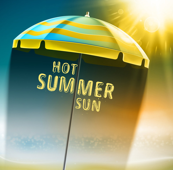 Hot summer sun - Vector, imagen