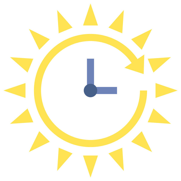 daylight saving time icon in winter category - Vector, Image