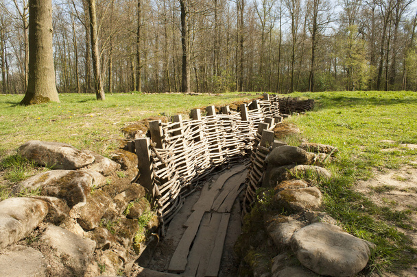 bayernwald ξύλινα τάφρο του Παγκοσμίου πολέμου 1 - Φωτογραφία, εικόνα